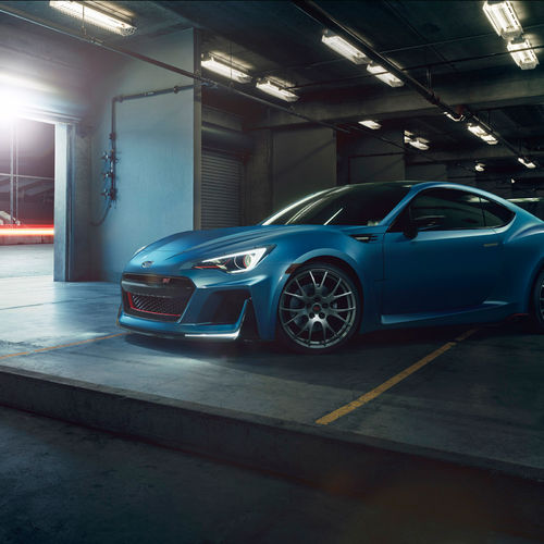 Subaru STI Performance Concept In Garage Wallpaper Picture For iPhone