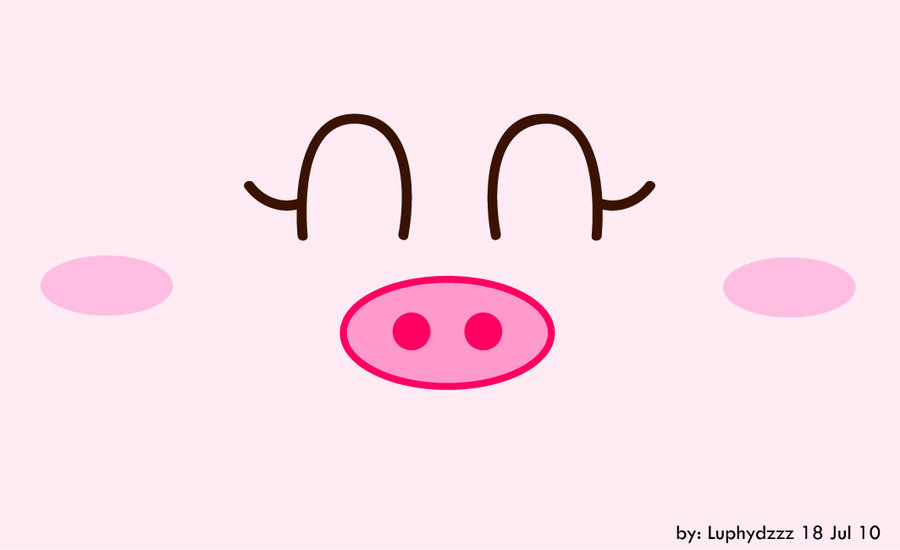 pig wallpaper by Luphydzzz on
