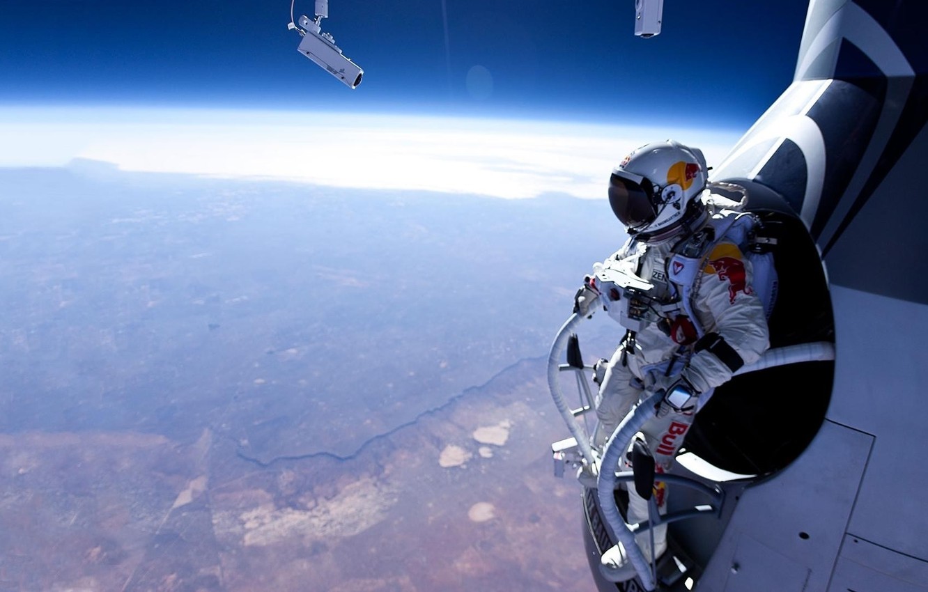 Wallpaper jump stratosphere Felix Baumgartner Felix Baumgartner