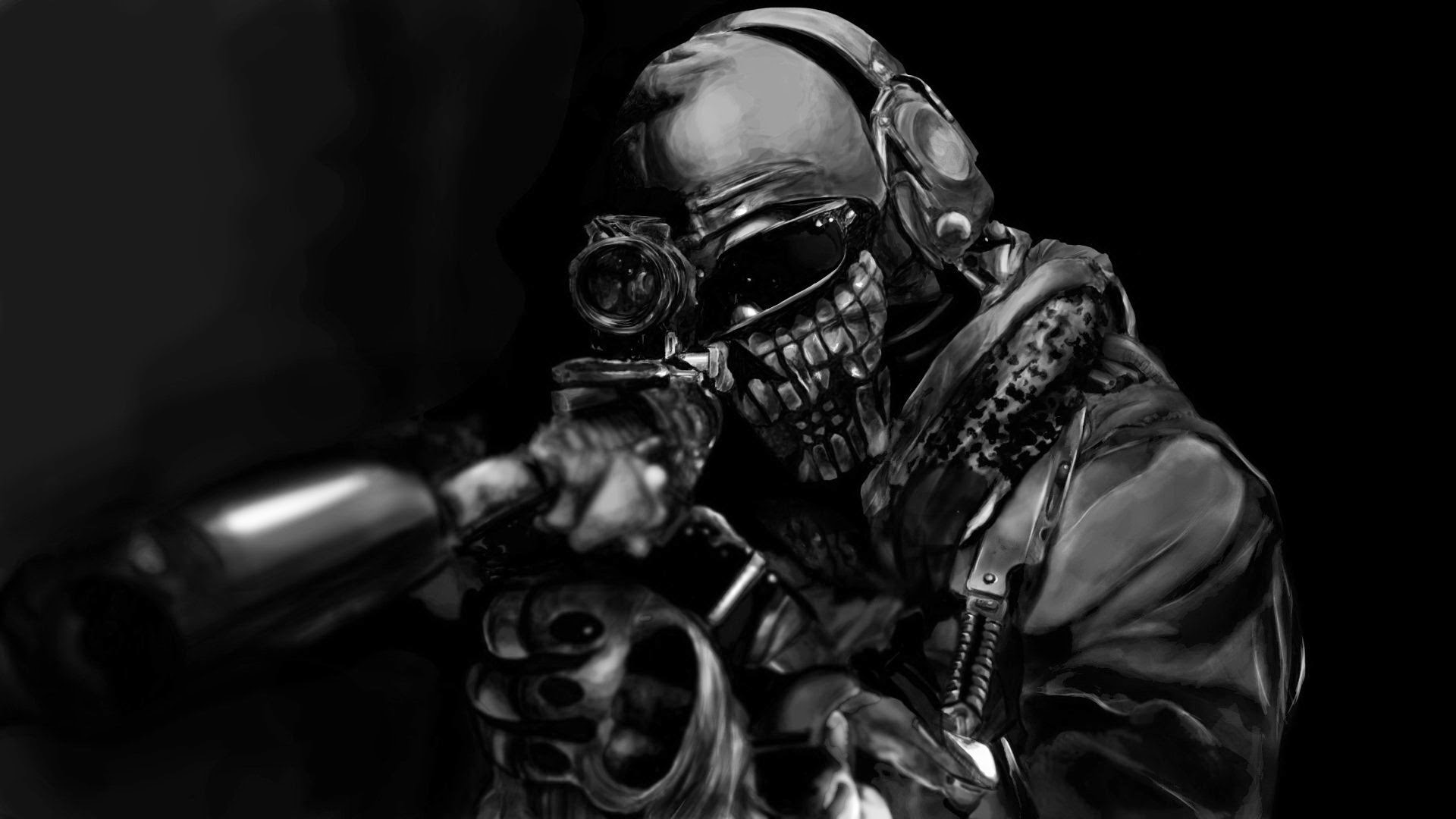 Call Of Duty Ghosts Cod Rifle Mask Soldier Video Game HD Wallpaper