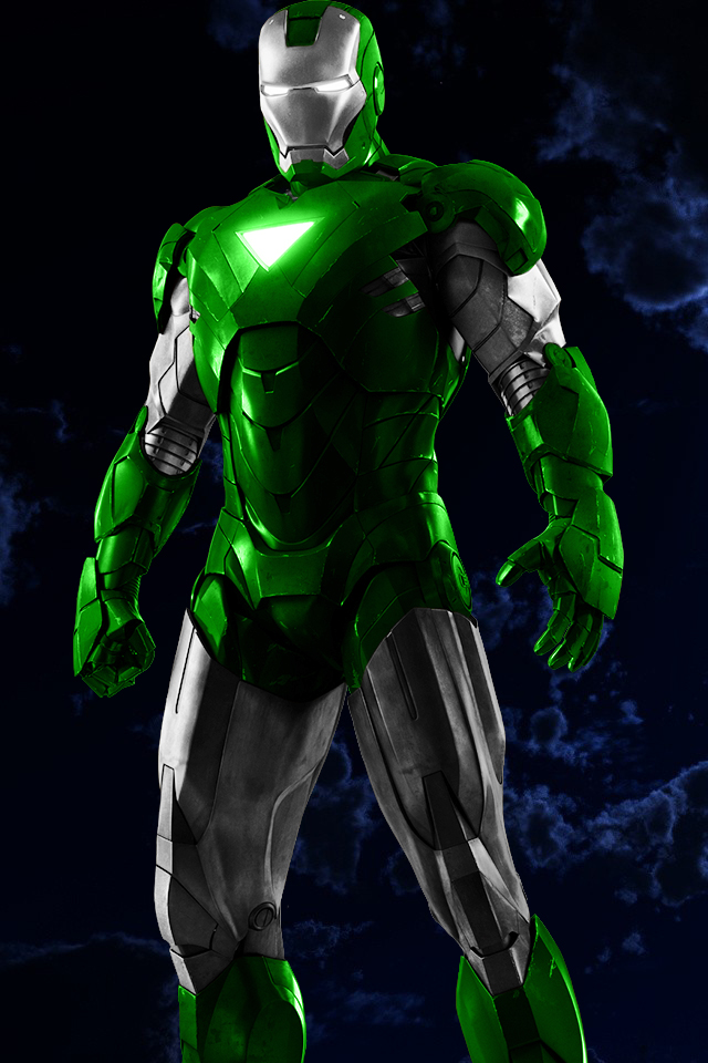 Iron Man Green Silver Ipod Wallpaper By 666darks