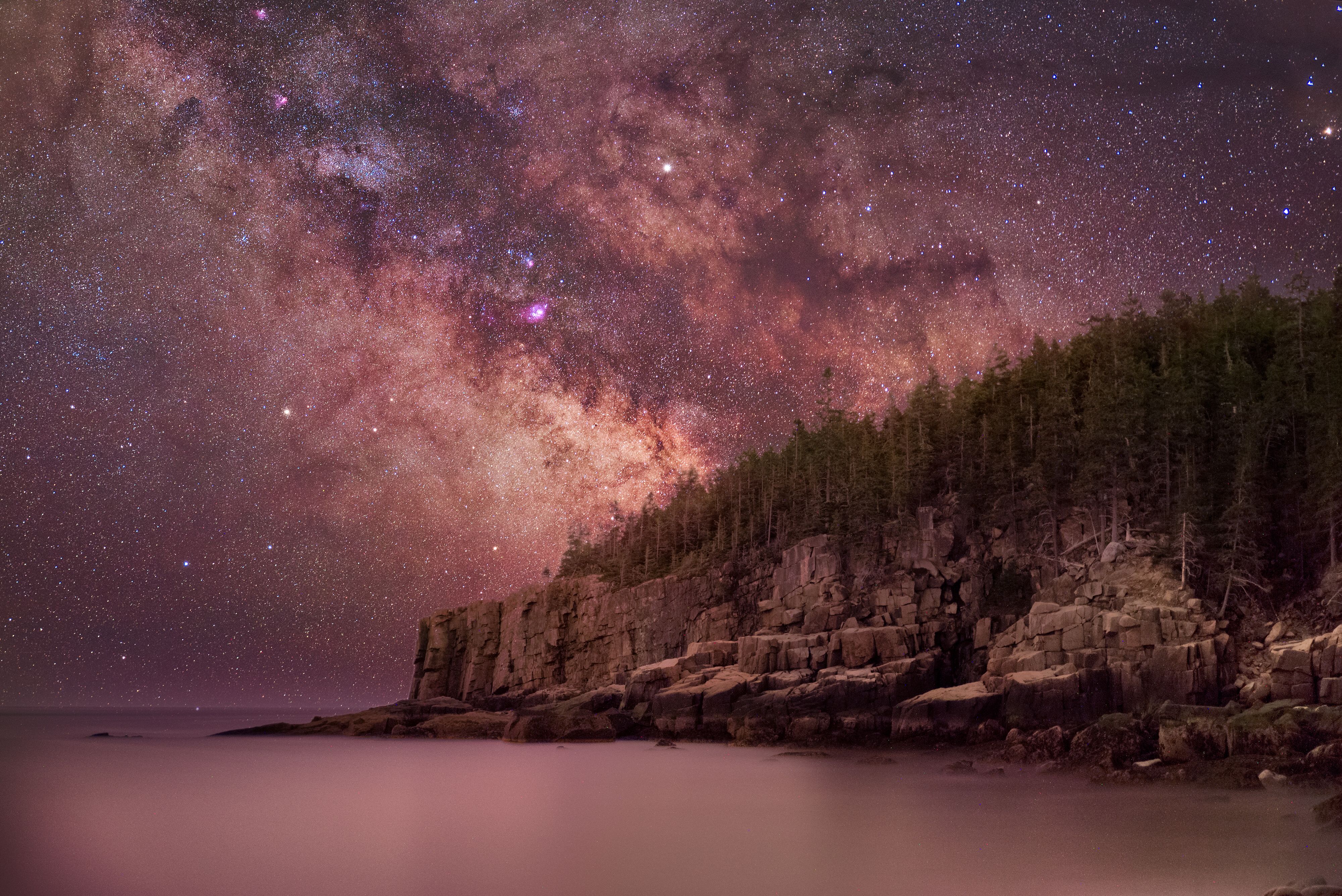 The Milky Way Rises Over Otter Cliffs Acadia National Park Maine