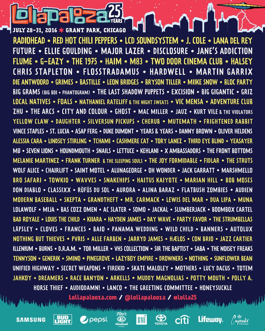 Lollapalooza On The Lolla25 Lineup Is Here