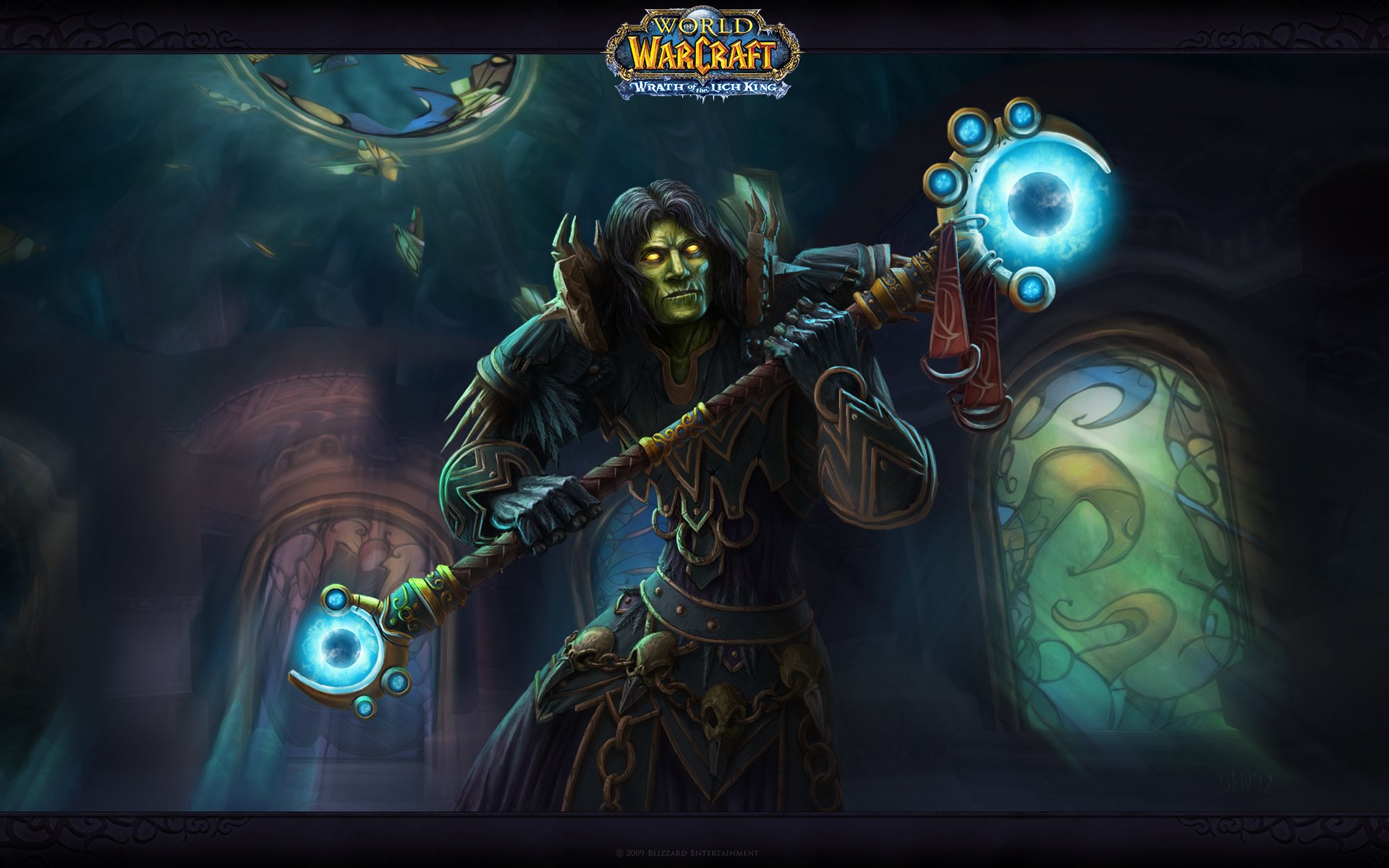Of Warcraft Wow Magic Warlock Mage Staff Games Fantasy Wallpaper