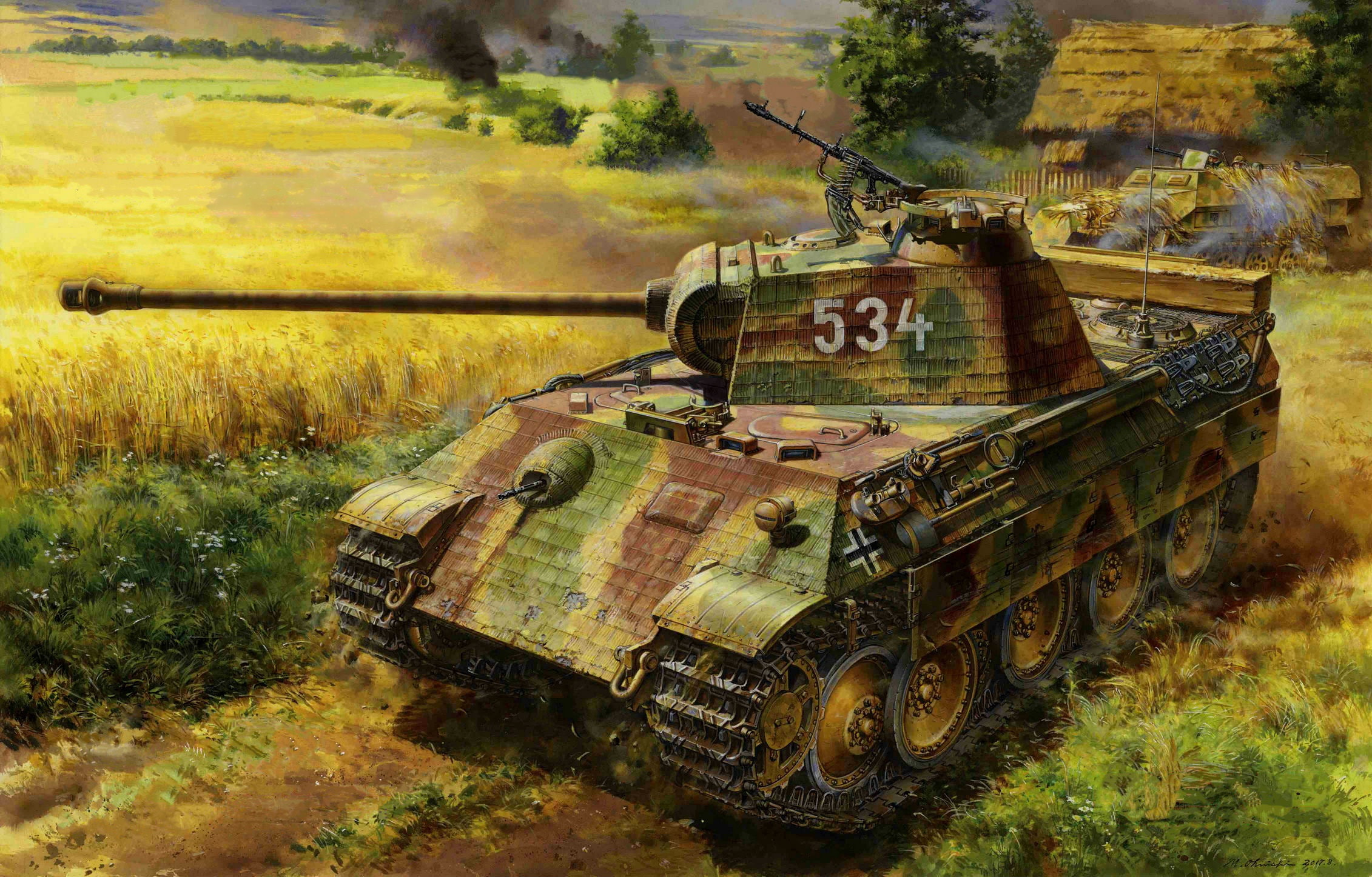 Ww2 German Tank Paintings Wallpaper Teahub Io