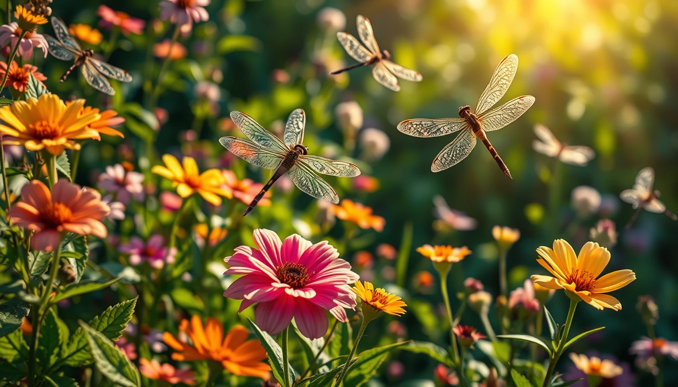 Pretty Dragonfly Background