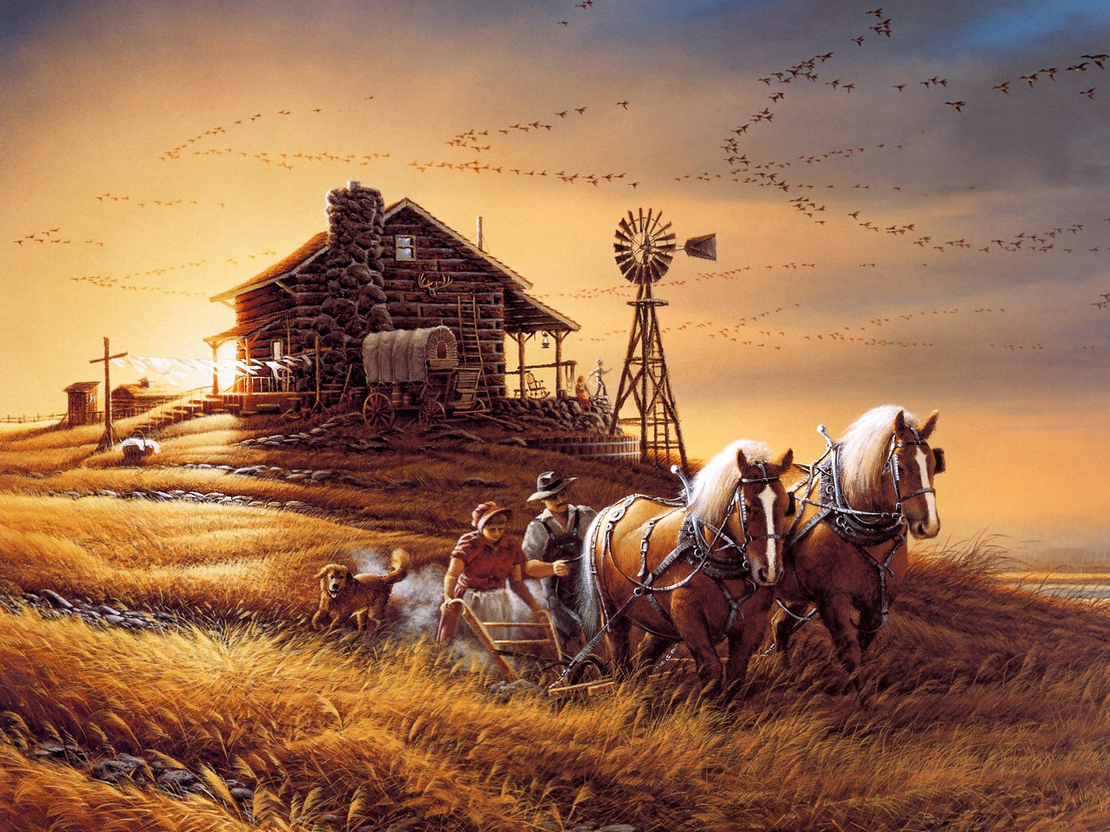Terry Redlin Oil Paintings Outdoor Themes Art Painting