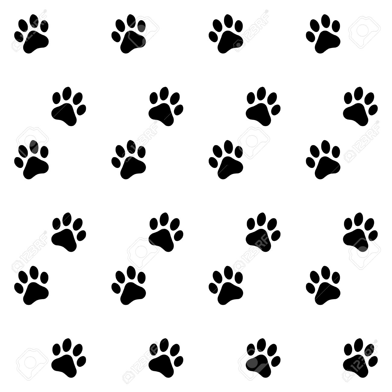 Paw Print Background Royalty Cliparts Vectors And Stock
