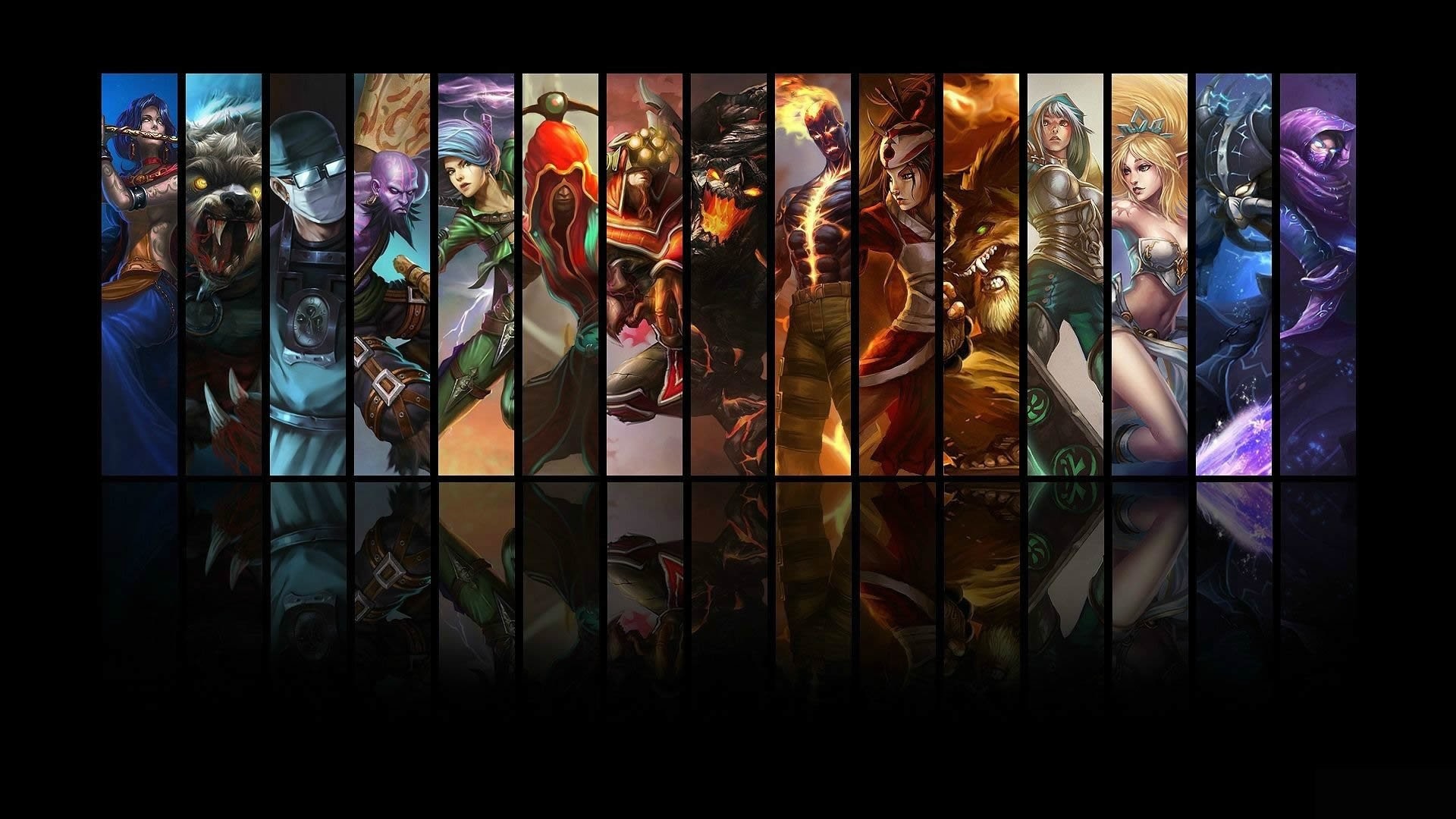 League of Legends Champions Collage HD Wallpaper
