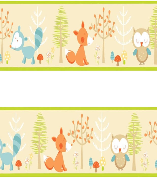 Woodland Animals  Wallpaper  Border  WallpaperSafari