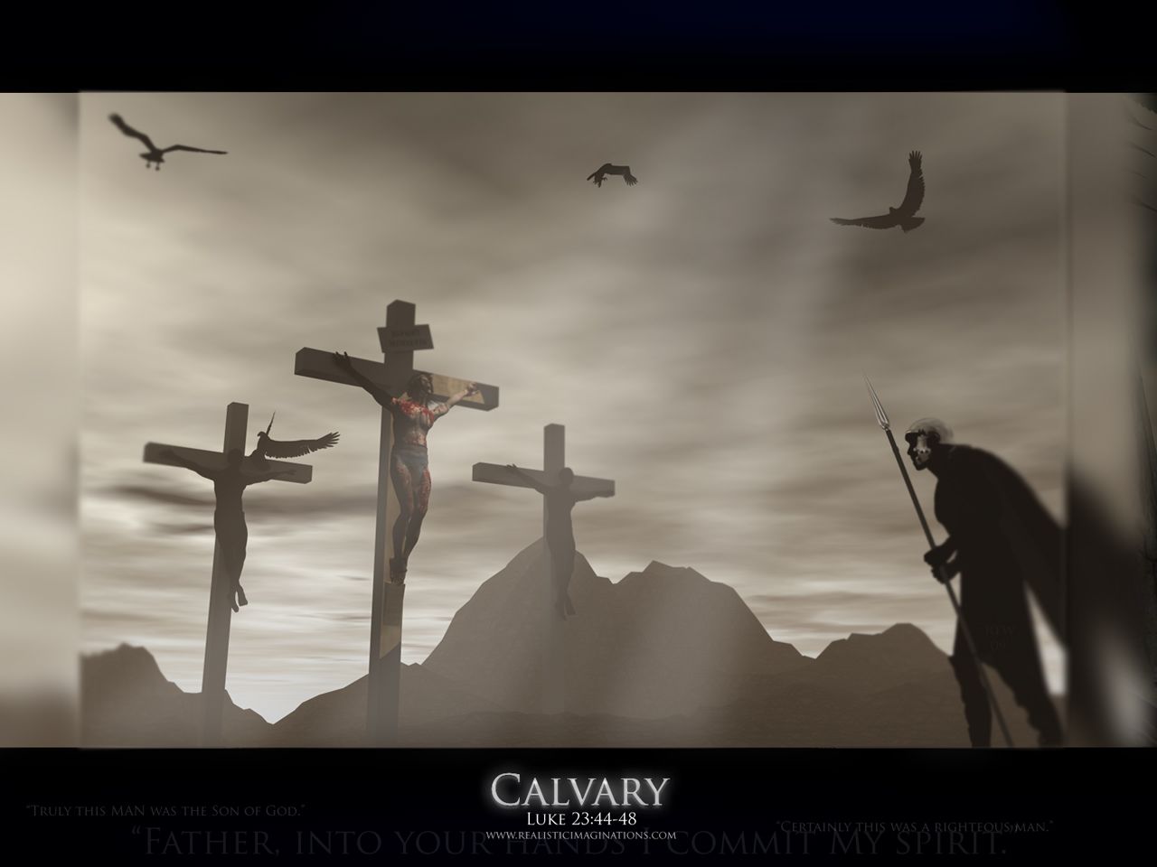 The Three Crosses Of Calvary Wallpaper Posted By John Peltier