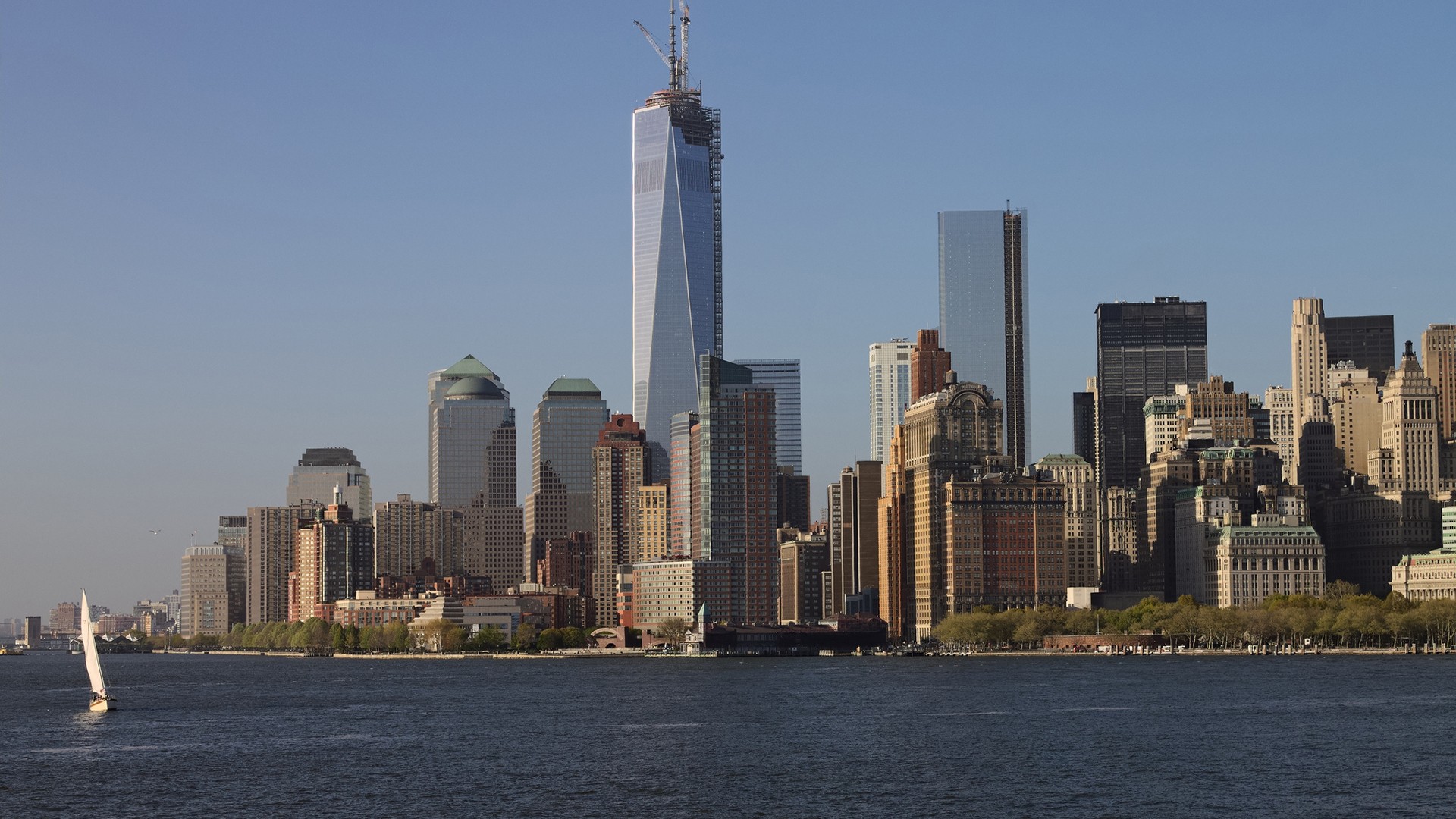 New York City Manhattan One World Trade Center Wallpaper
