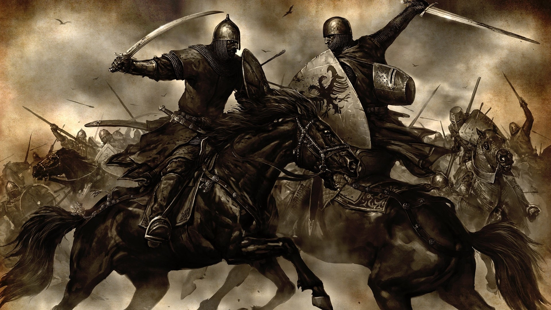 Blade Fantasy Art Battle Warriors Knight Horse Weapons Sword Wallpaper