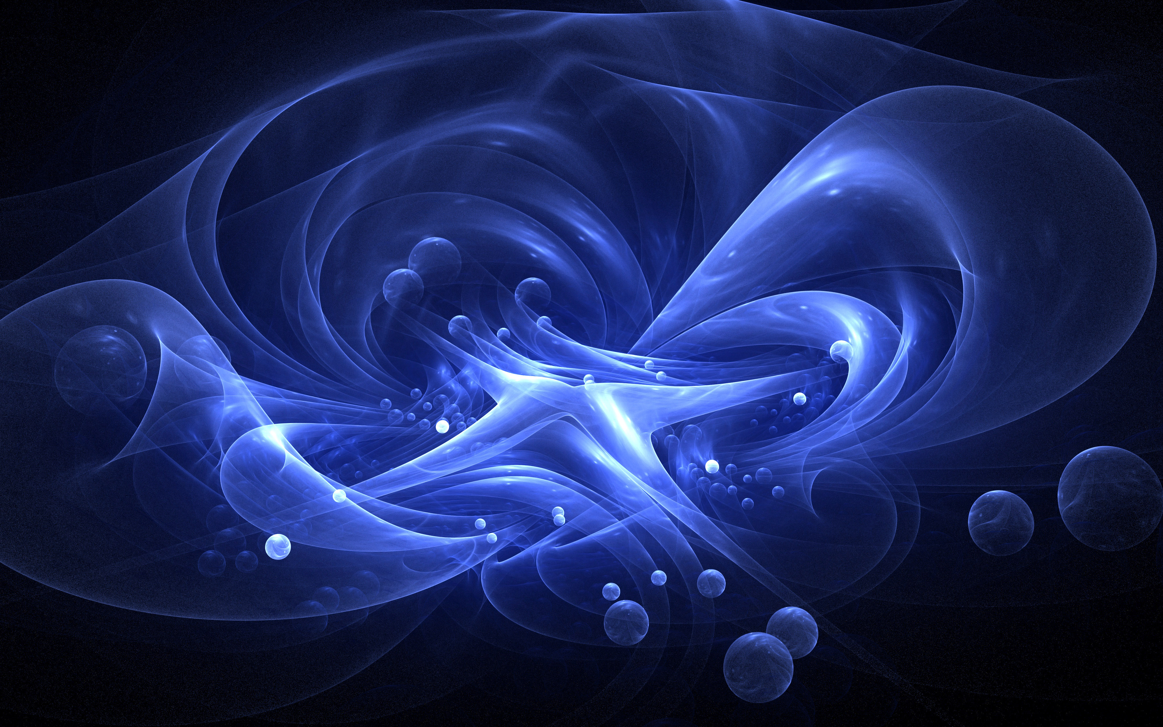 3d Fractal Texture Bubbles Water Flow Abstract Blue Stock Image