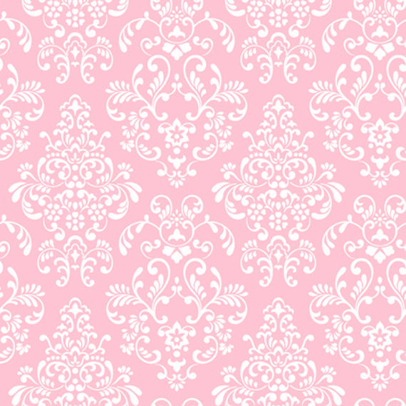 Pink Delicate Document Damask Wall Paper Sticker Outlet