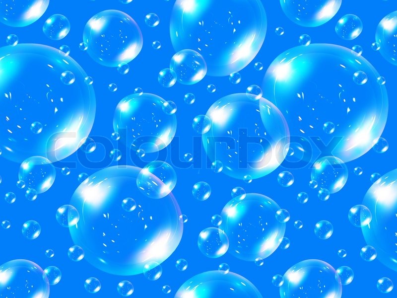 Animated Bubbles Background Soap On Blue
