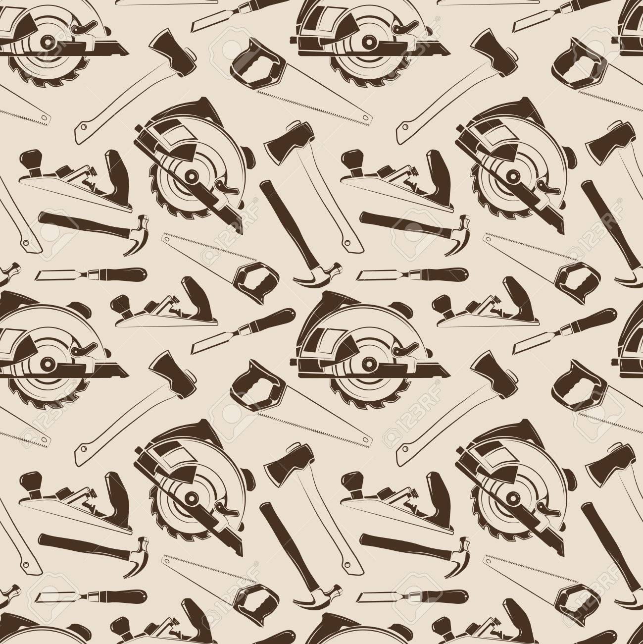 Free download Carpentry Tools Seamless Pattern Design Background