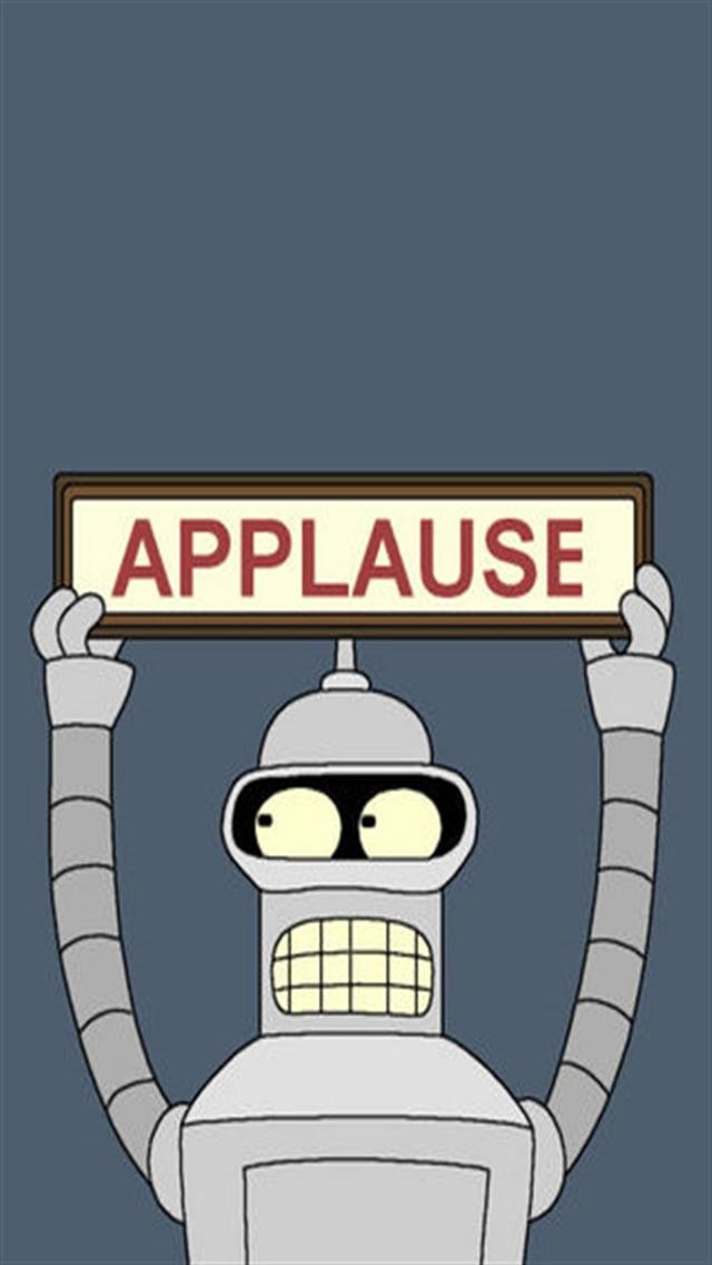 Futurama Bender Applause HD iPhone Wallpaper S 3g