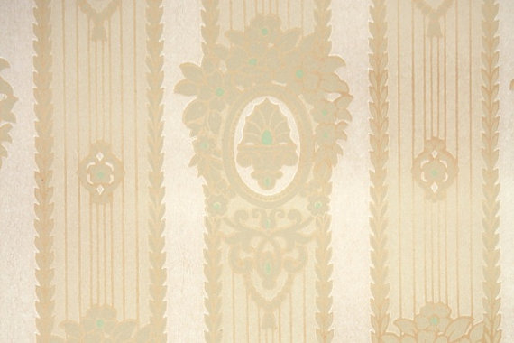 S Vintage Wallpaper Victorian Damask Stripe