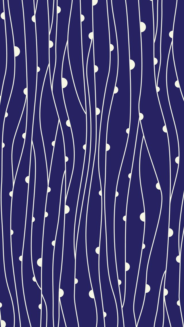 iPhone Wallpaper Navy Blue Hand Drawn Lines Pattern