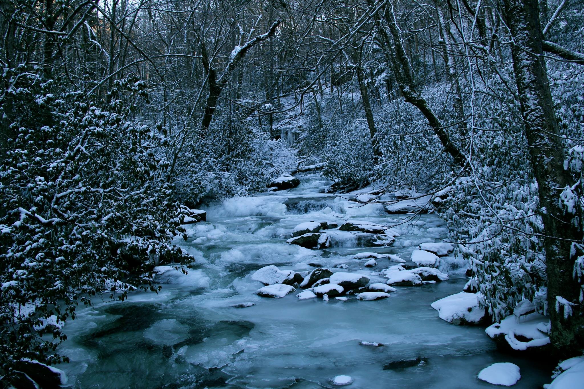 Smoky Mountain Winter Scenes Wallpaper