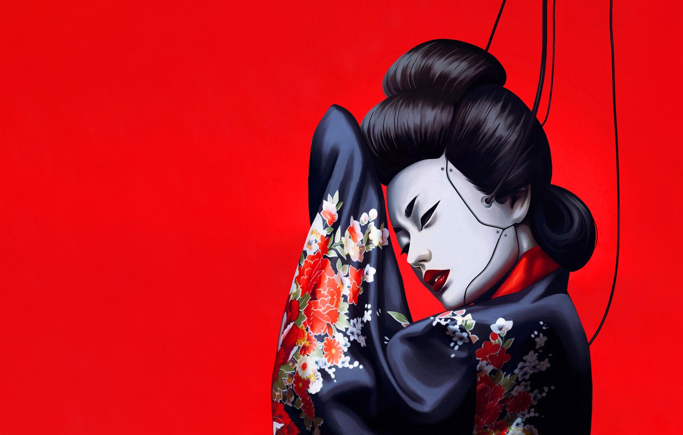 Wallpaper Girl Minimalism Japan Asian Japan Geisha Japanese