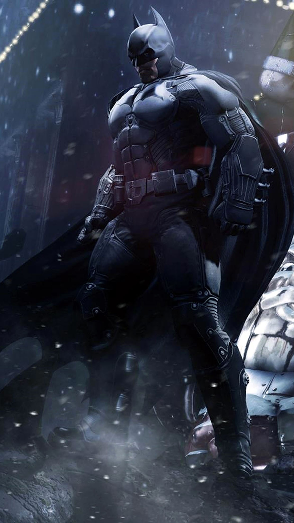 Batman standing in the snow, from a video game or movie, HD wallpaper