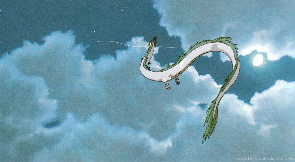 Studio Ghibli Wallpaper   Spirited Away Haku Flying 435465   HD 1024x563