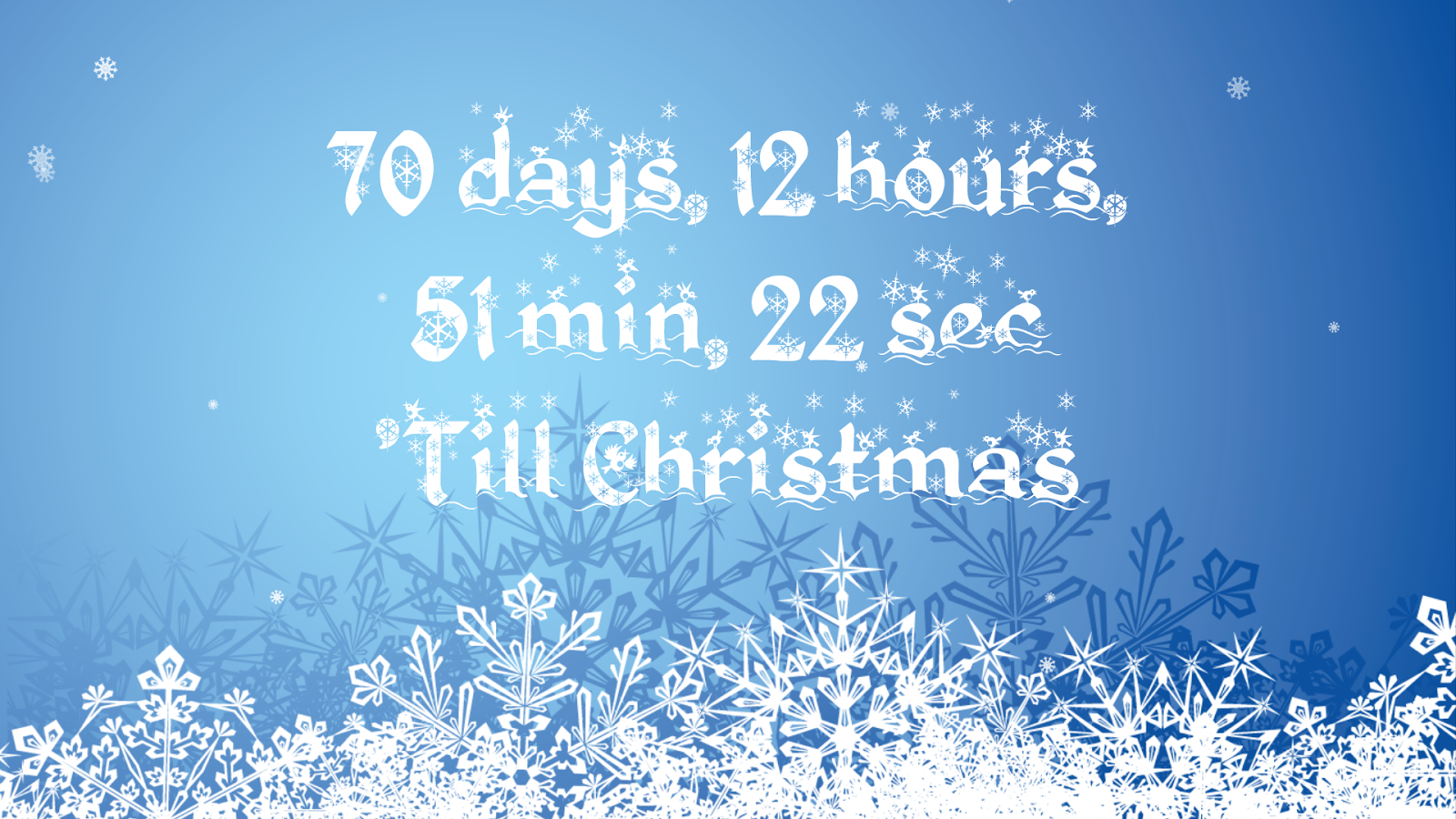 Live Christmas Countdown Desktop Wallpaper