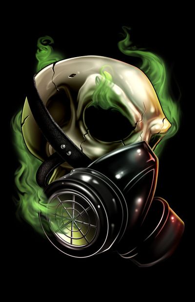 Skull Gas Mask Art Print By Landon L Armstrong