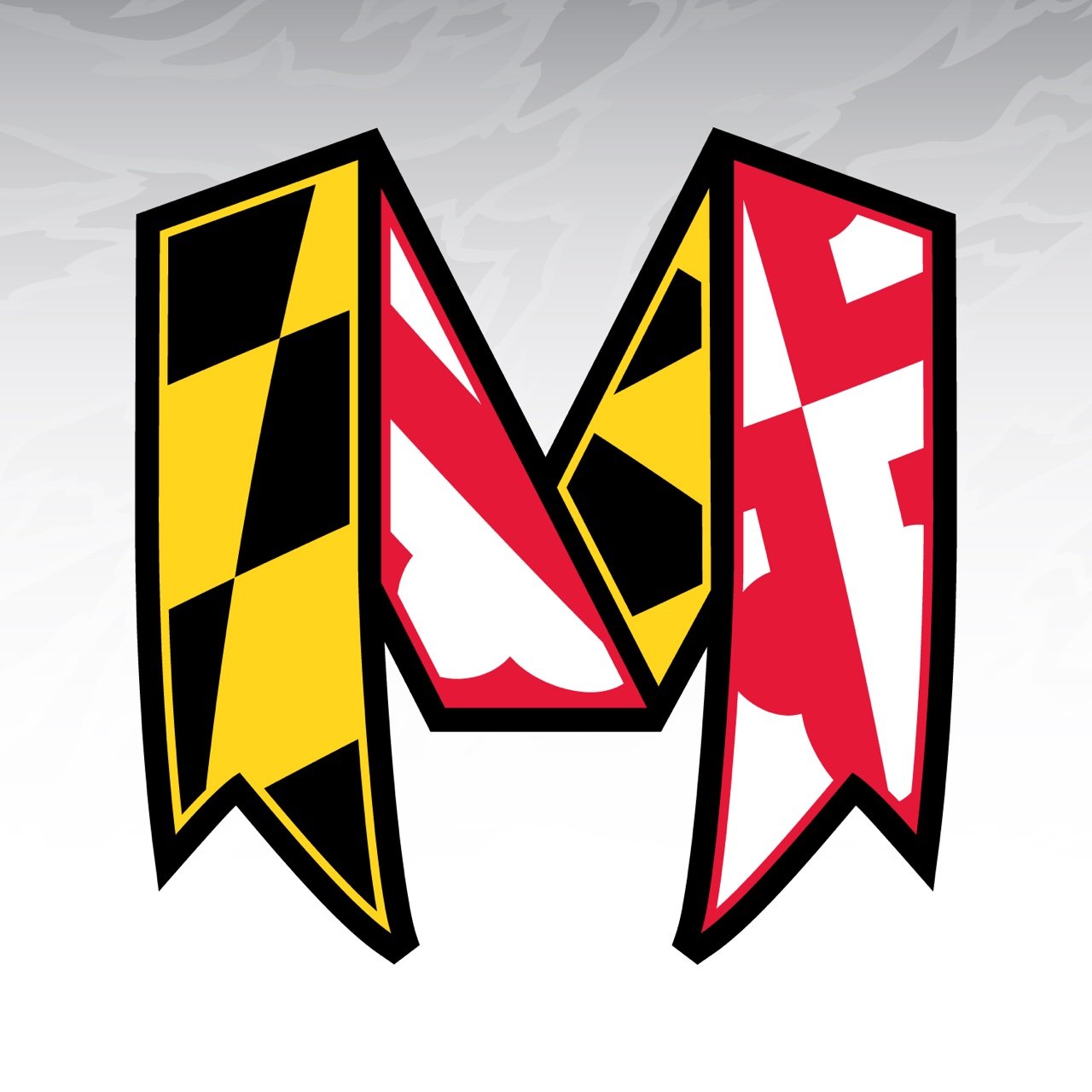 University of Maryland Logo redesign Maryland flag banner Draped in 1280x1280