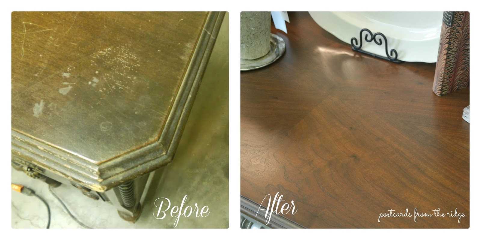 Postcards From The Ridge How To Refinish Furniture Tutorial With