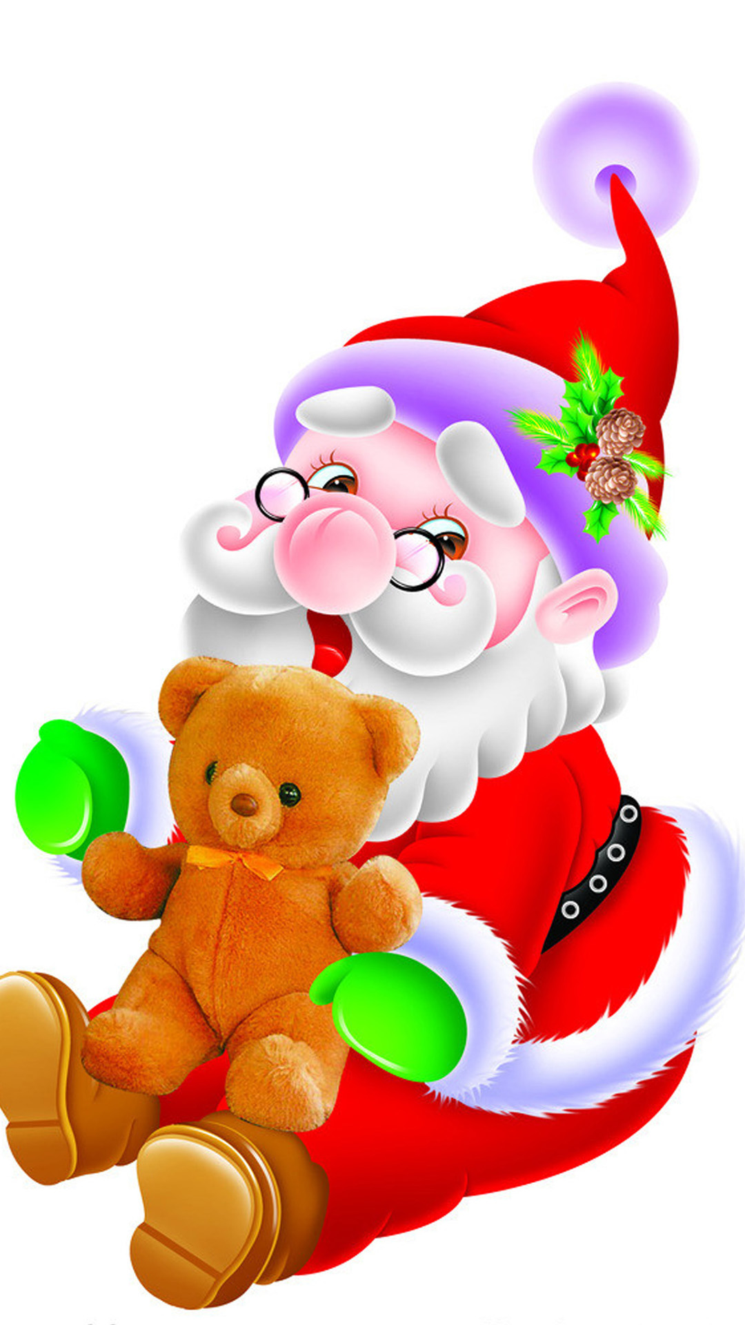 Happy Santa Claus Android Wallpaper HD