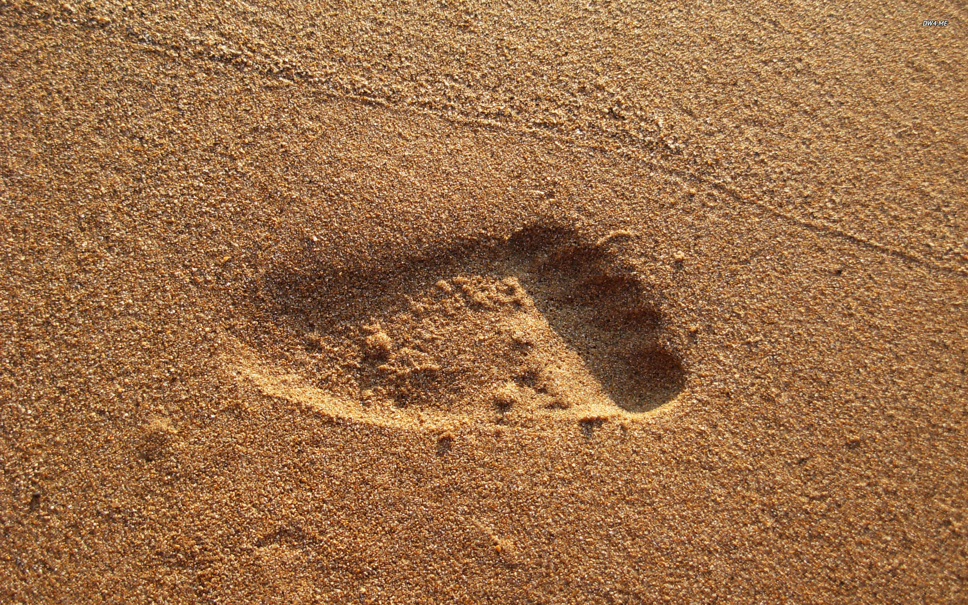 Footprint in the sand wallpaper   Photography wallpapers