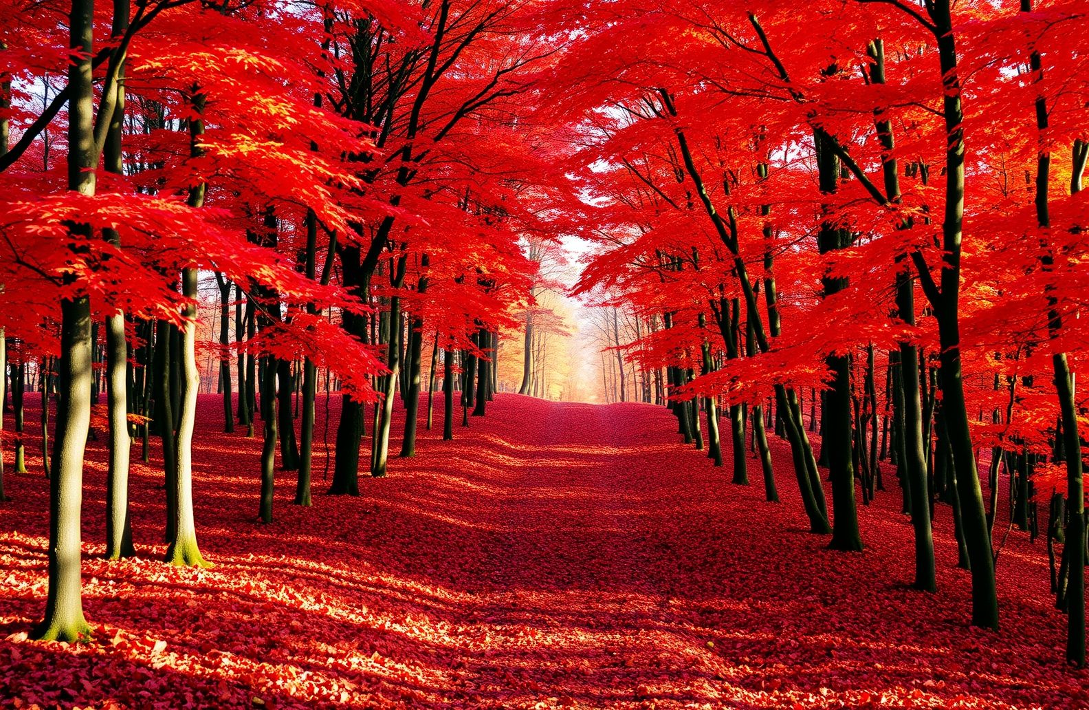 Red Forest Wallpaper