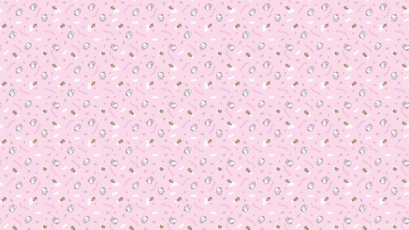 Background Pink Kitty Hello Puter Pixels Sanrio Widescreen