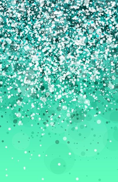 Aqua Green Glitter Sparkle Glow iPhone Wallpaper