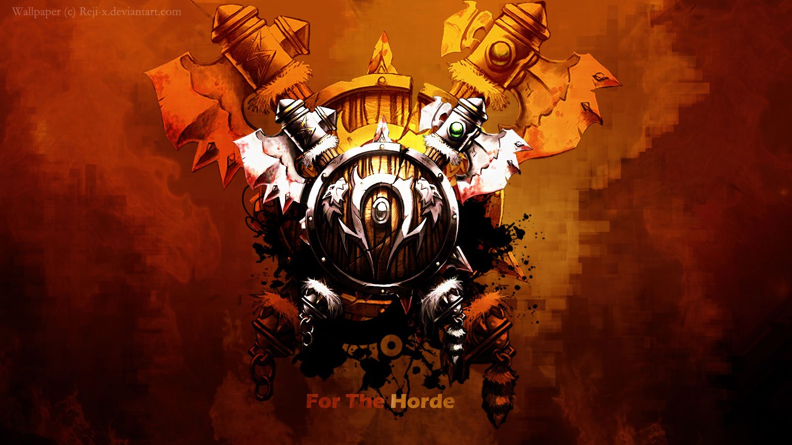 World Of Warcraft Horde Logo Widescreen Wallpaper fond ecran hd 1600x900