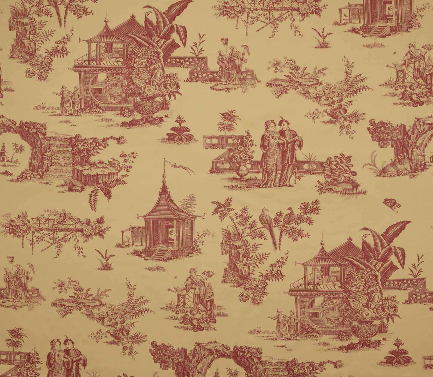 oriental toile wallpaper