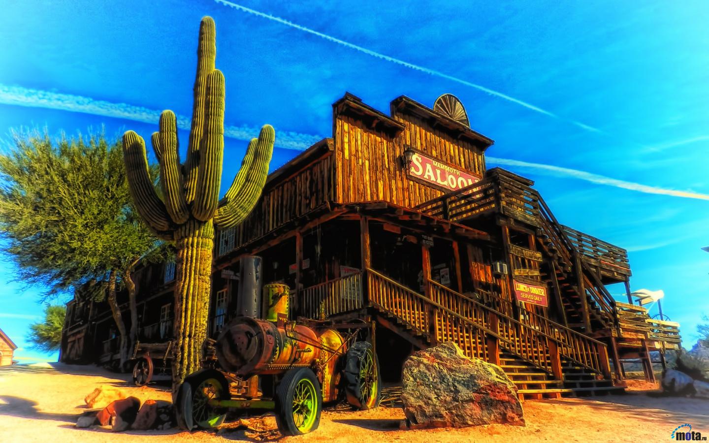 Wallpaper Saloon In The Wild West X Widescreen