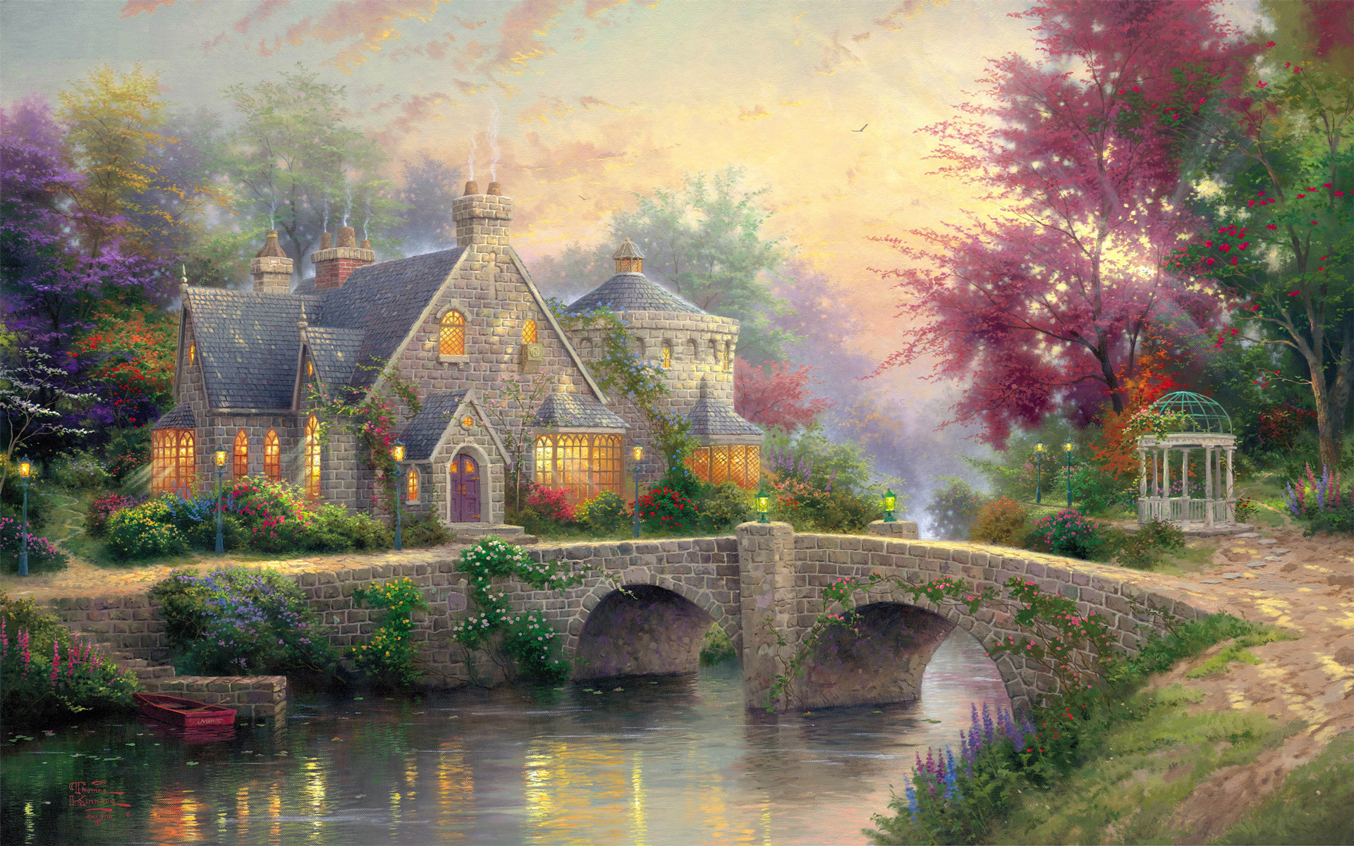 Beautiful Cottage Art Puter Desktop Wallpaper Pictures