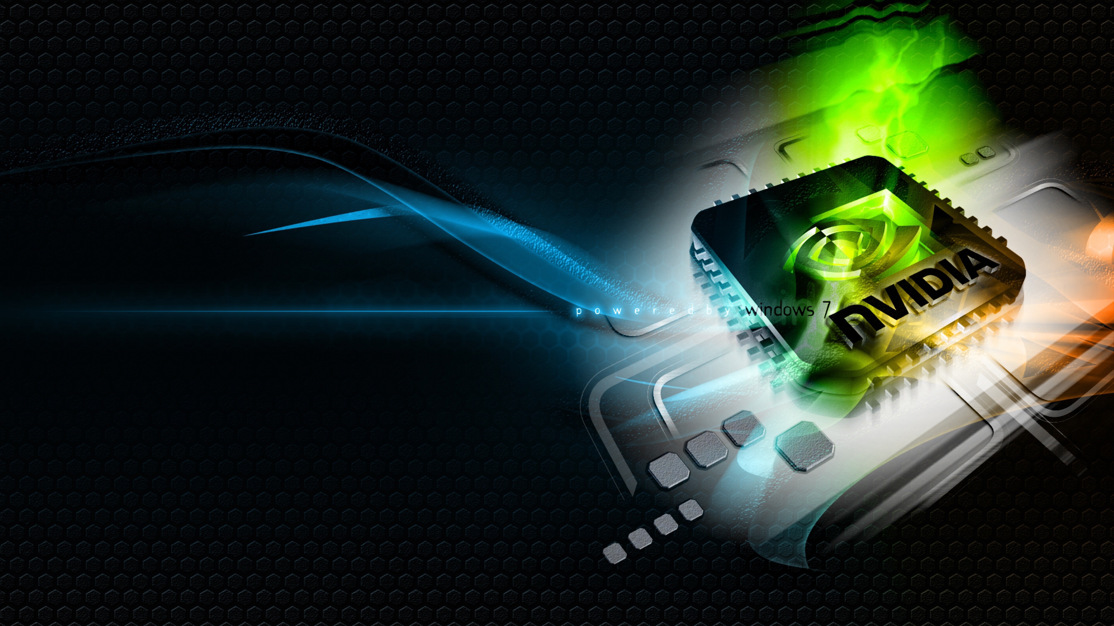 Wallpaper Nvidia Green Blue White Chip 4k Ultra