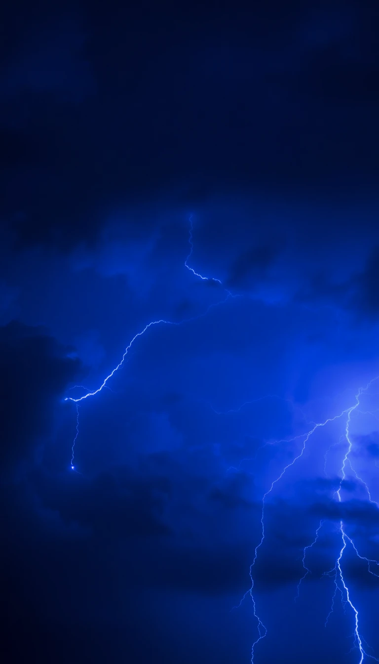 Blue Lightning Wallpaper