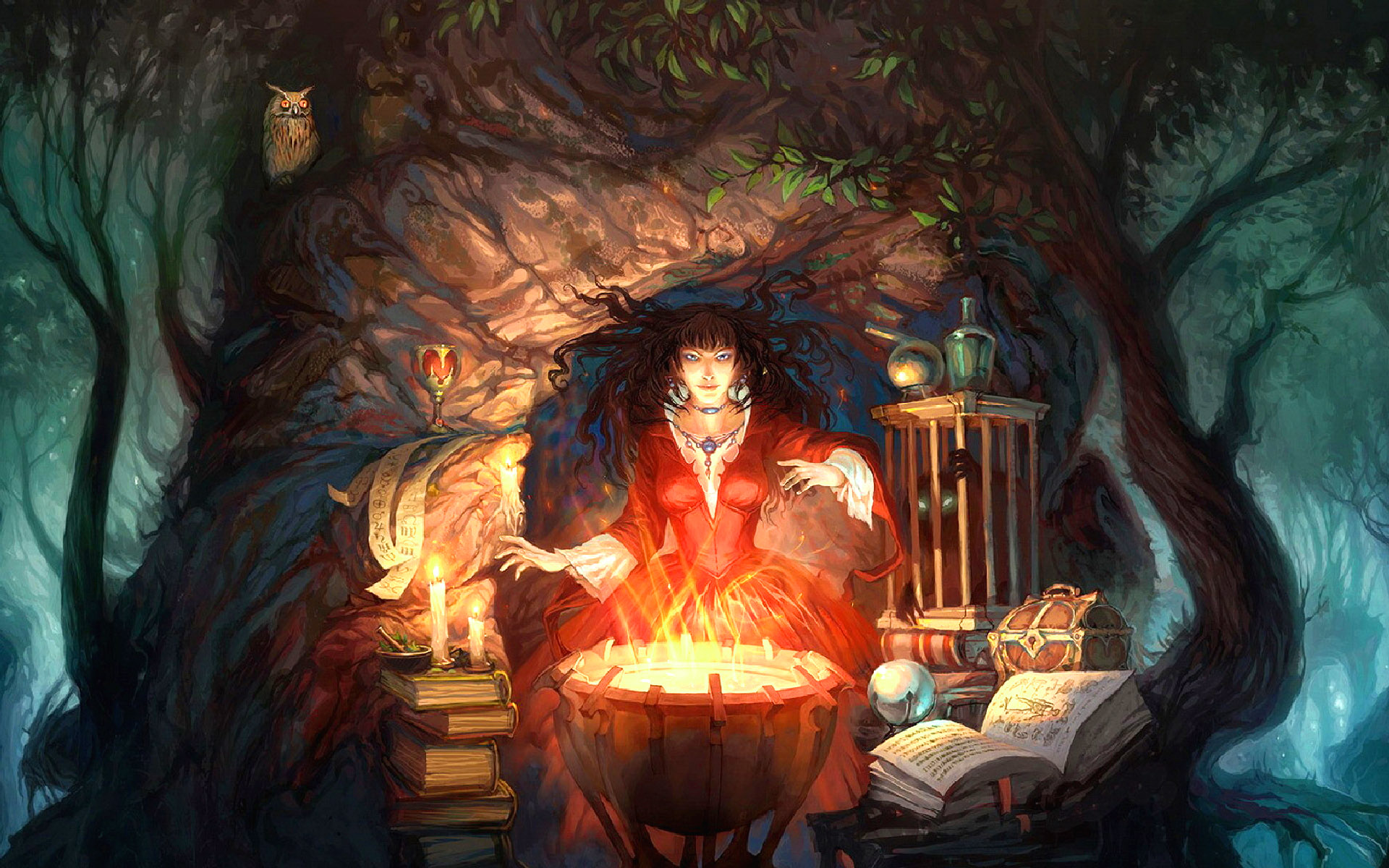 Enchanted Forest Witch HD Wallpaper By Alex Aparin
