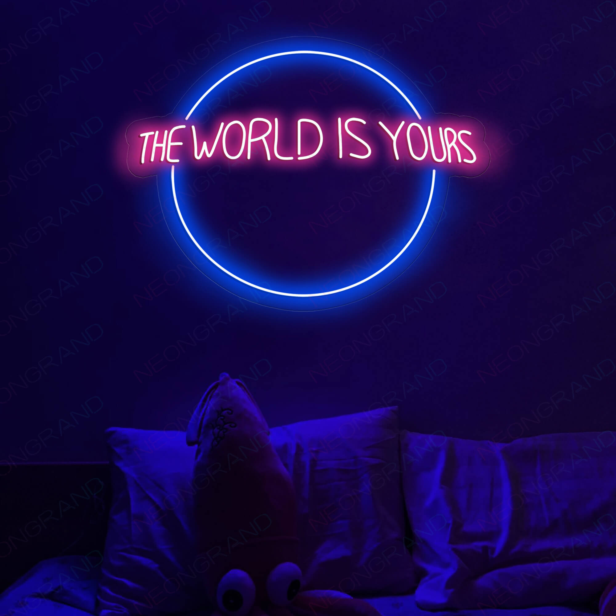 Neon Blue Aesthetic Wallpaper