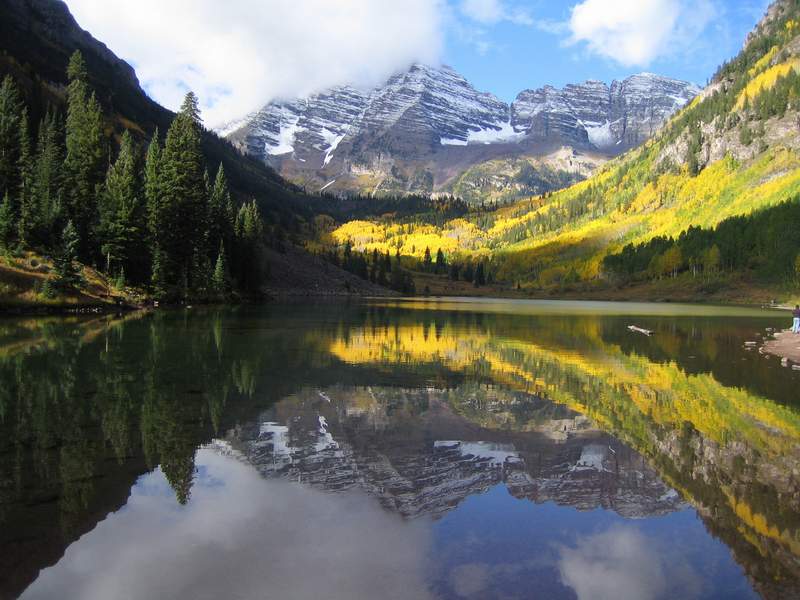 And Set As Background For Colorado Maroon Bells Photo Wallpaper