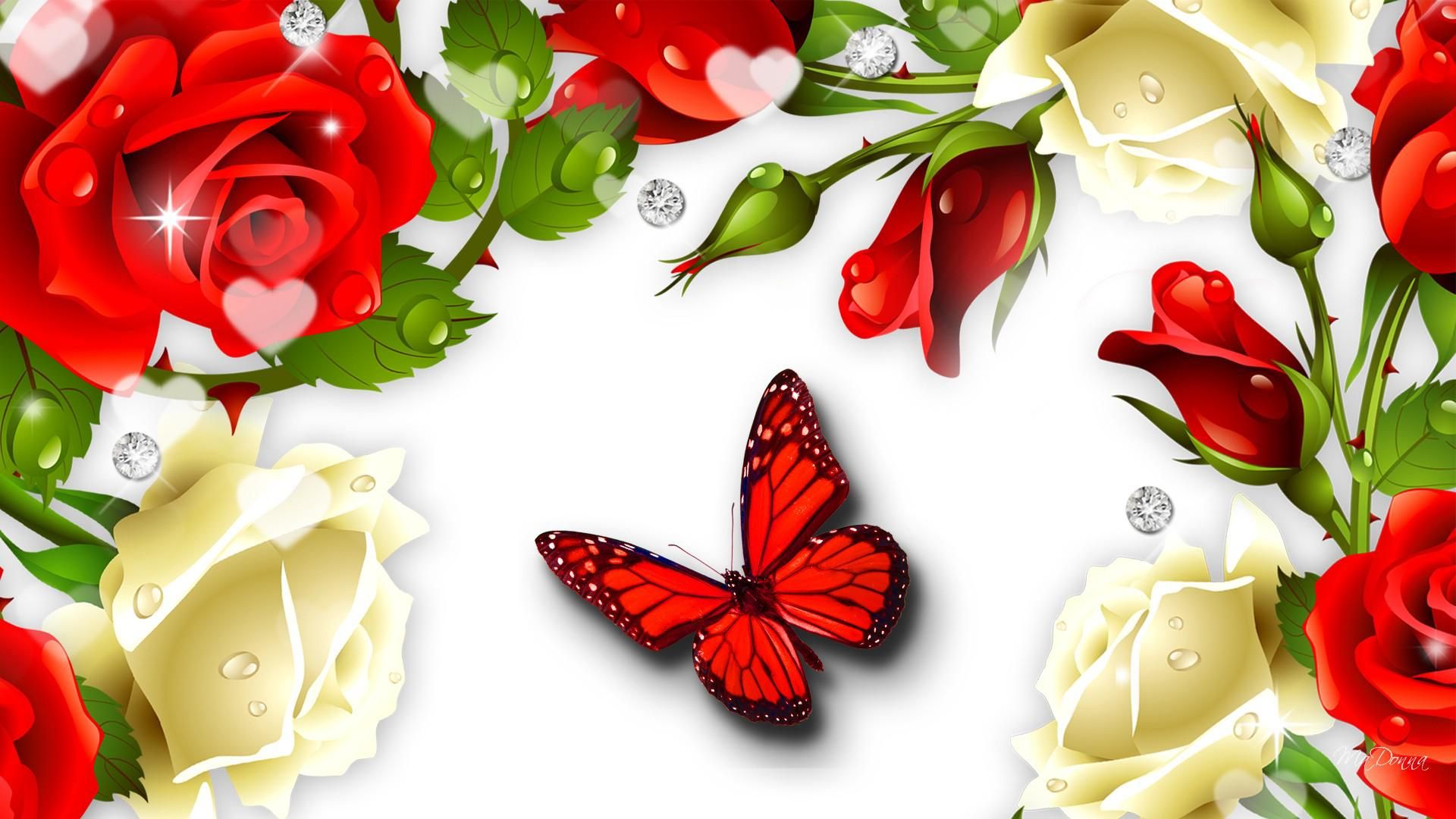Red Butterfly Wallpaper Desktop Pics