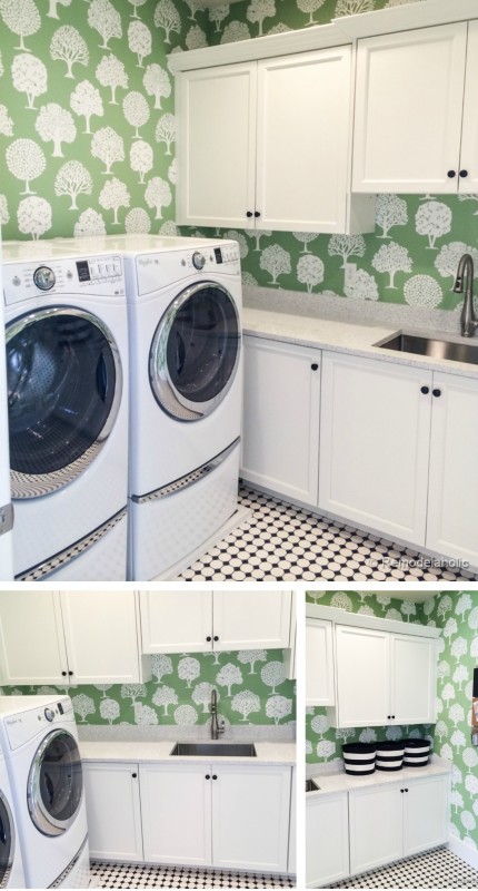 Free Download Cute Laundry Room With Fun Wallpaper 430x800