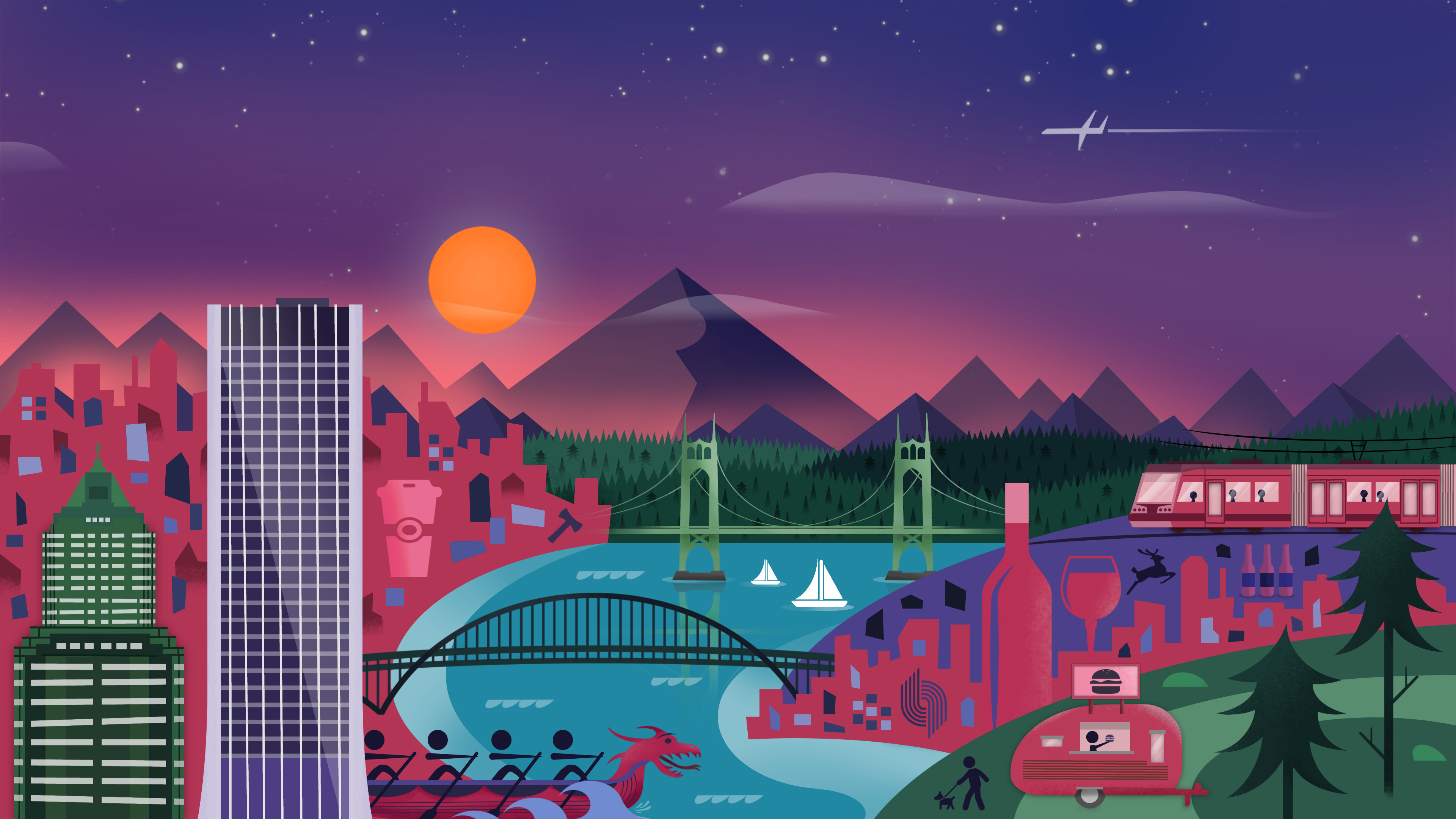 Widescreen Portland Wallpaper