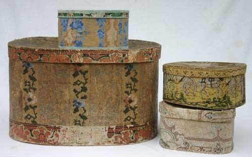 Antique Wallpaper Band Boxes Decou